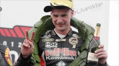 Ryan Farquhar was the winner of the Supertwins race at the NW200