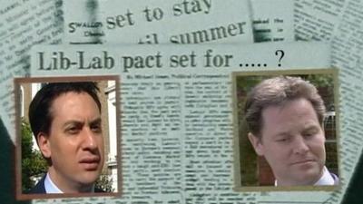 Miliband and Clegg graphic