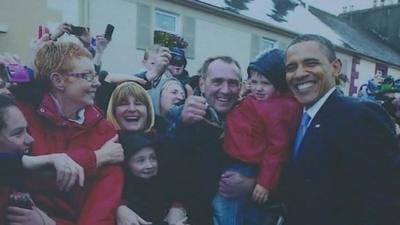 Obama during a visit to Ireland