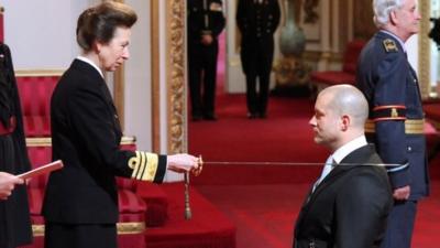 Sir Jonathan Ive knighted by HRH the Princess Royal
