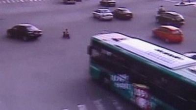 Footage captured by CCTV in China