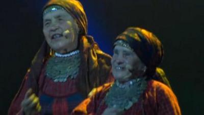 Russia's ''singing grannies'' on stage