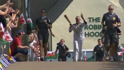 Olympic torch relay in Monmouth