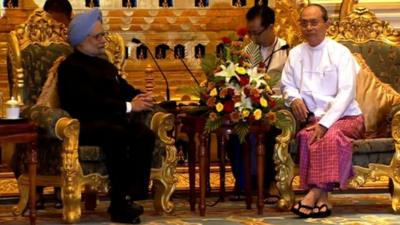 Manmohan Singh and Thein Sein