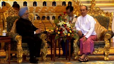 Manmohan Singh and Thein Sein