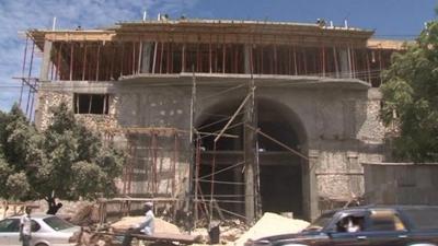 A new building being erected around Mogadishu