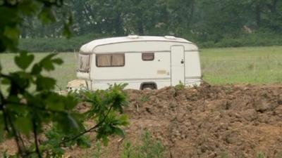 Caravan at site