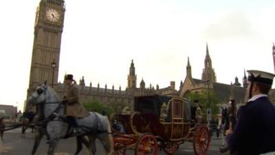 Jubilee rehearsal outside Westminster