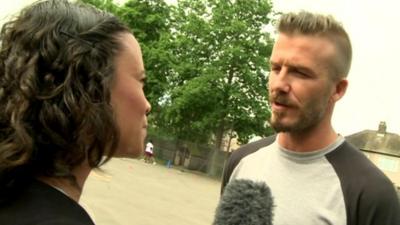 Leah interviews David Beckham