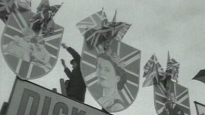 Queen at Derby in 1953