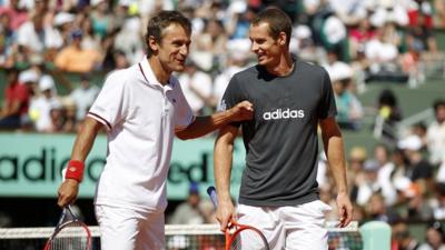 Mats Wilander (left) with Andy Murray