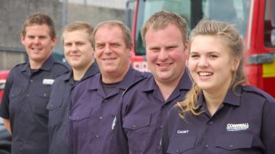 Five members of a family from Newquay have signed up with the Cornwall Fire and Rescue Service in the town