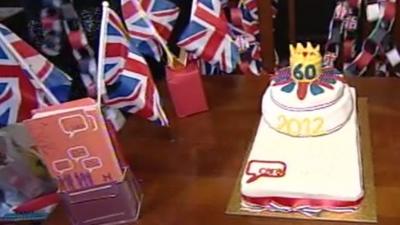 Cake and flags