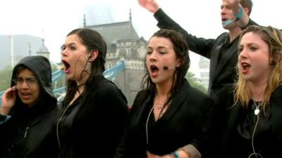 Members of the Royal College of Music Chamber Choir singing