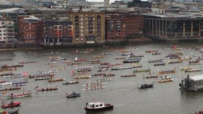 Boats on the River Thames