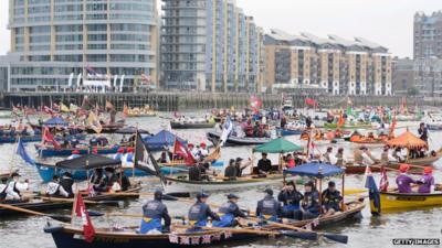 Boats on the River Thames