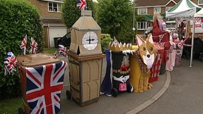 Wheelie bin competition at Jubilee street party