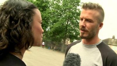 Leah interviews David Beckham