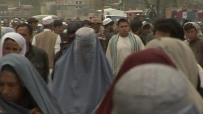 Afghans in a market.