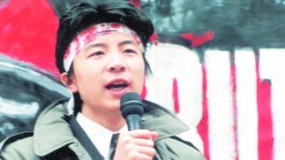 Shen Tong as a young protester