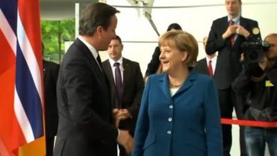 David Cameron and Angela Merkel