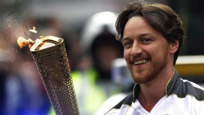 James McAvoy carries the Olympic flame