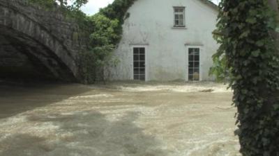 Flooding in Dol-y-bont