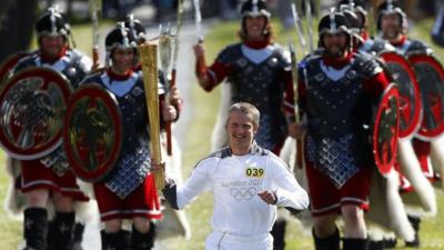 Olympic torch on Shetland