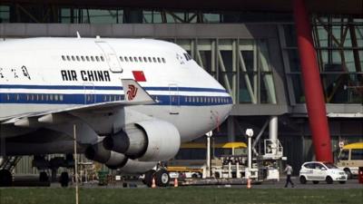 Air China plane at Beijing Airport