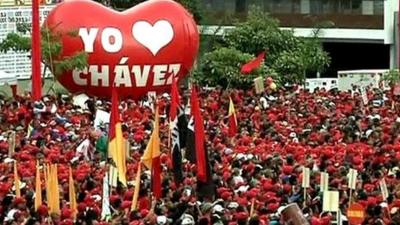 Pro-Chavez rally in Caracas