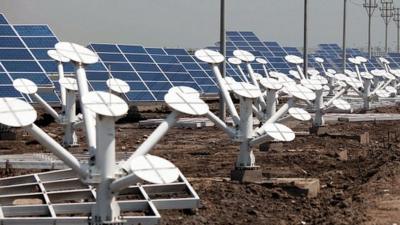 Solar panels near Tianjin, China