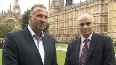 Ian Botham and Crispin Blunt