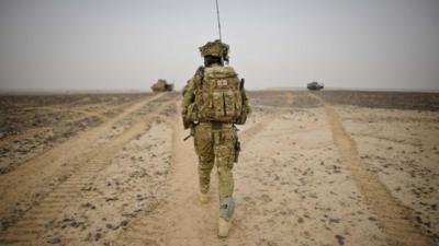 British Army Officer from 1st Battalion Princess of Wales Royal Regiment in Afghanistan