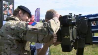 Military recruitment drive at Catterick Garrison, North Yorkshire