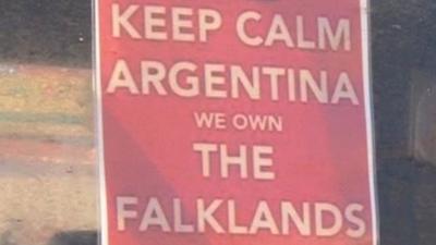 Sign in the Falklands