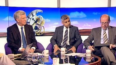 Michael Fallon, Sadiq Khan and Nick Robinson