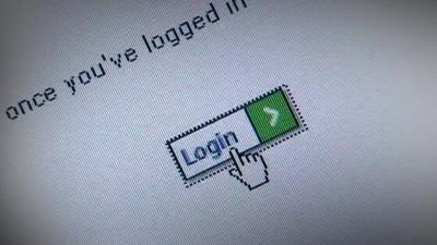 Web login screen