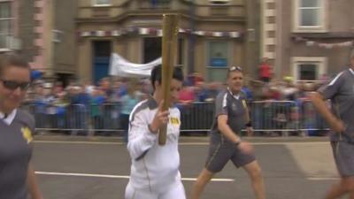 Olympic torch arrives in the Borders