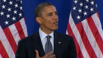 President Obama speaks in a campaign event in Ohio