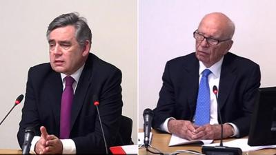 Gordon Brown and Rupert Murdoch