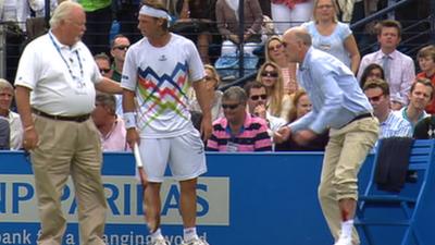 David Nalbandian and the injured line judge