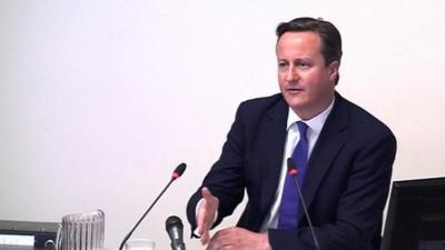 David Cameron at Leveson Inquiry