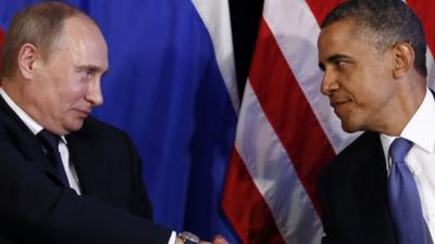 Vladimir Putin and President Obama