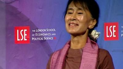 Aung San Suu Kyi at the London School of Economics