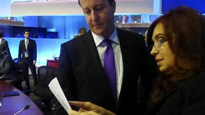 David Cameron and Cristina Fernandez