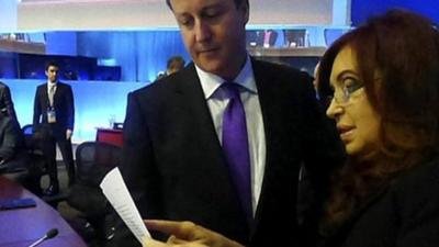 David Cameron and Cristina Fernandez