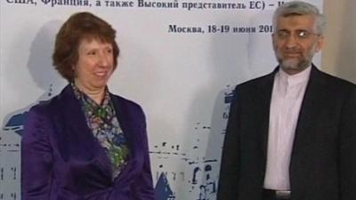 EU foreign policy chief Catherine Ashton and Iranian negotiator Saeed Jalili