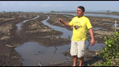 A fisherman in Guanabara Bay