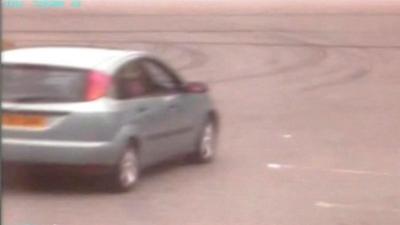 CCTV image of speeding car