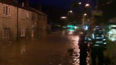 Flooding in Mytholmroyd